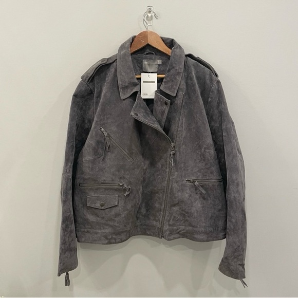 ASOS CURVE Suede Jacket SZ 24 NWT - Picture 4 of 4